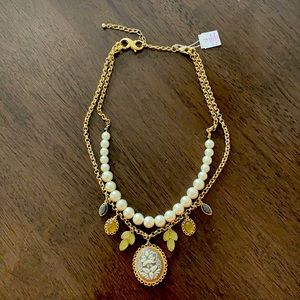 NWT Lia Sophia Antique Looking adjustable Necklace